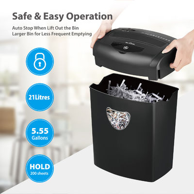 21L Корзина Коммерческая бумага Shredder Machine CD218P Расколотая бумага CD кредитная карта С защитой от перегрузки