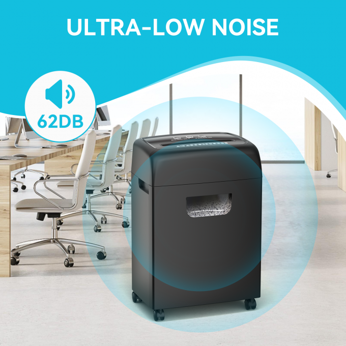 Малый шум Тяжелая бумажная дробилка C281P 18 листов кредитная карта дробилка с 20L контейнера 4